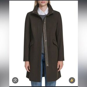 Cole Haan Longline Wool Blend Coat -size 6